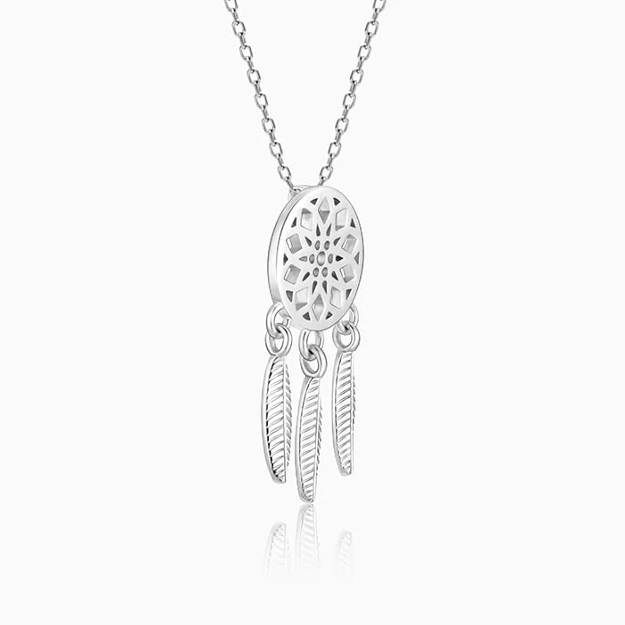 Silver Dreamcatcher Necklace - Image 6