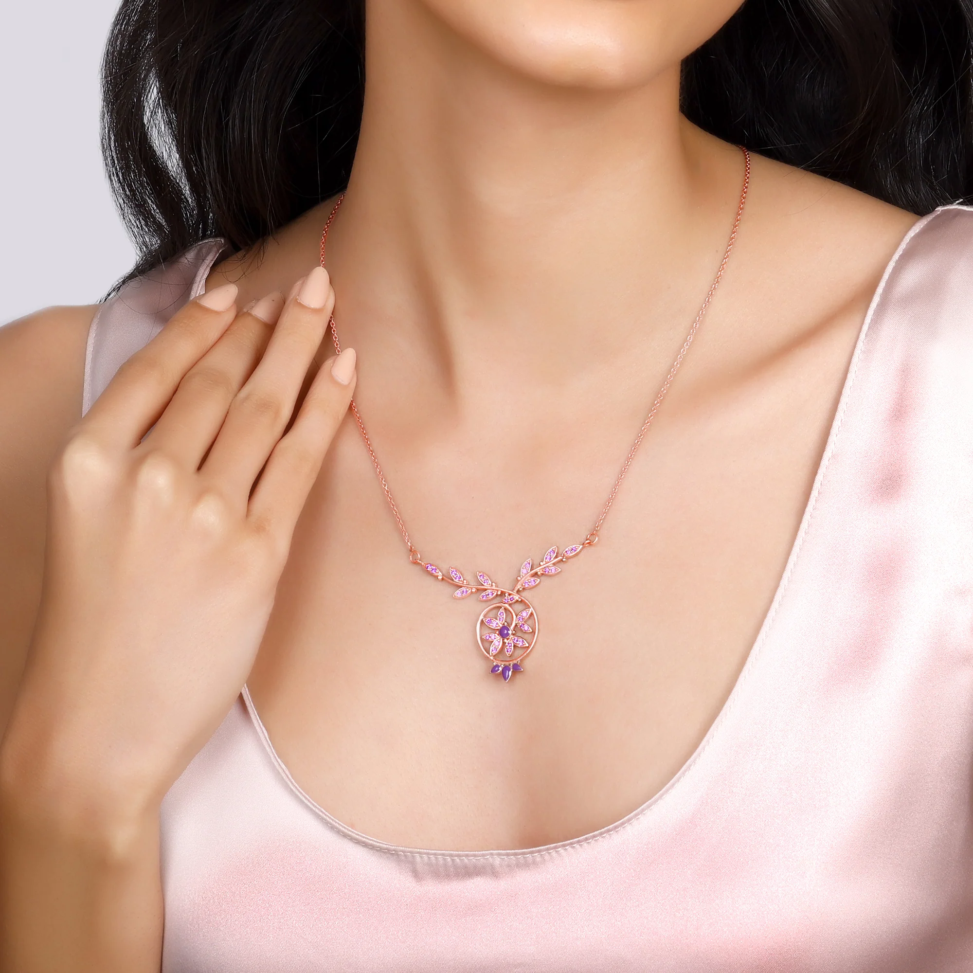 Rose Gold French Beauty Necklace - Image 3