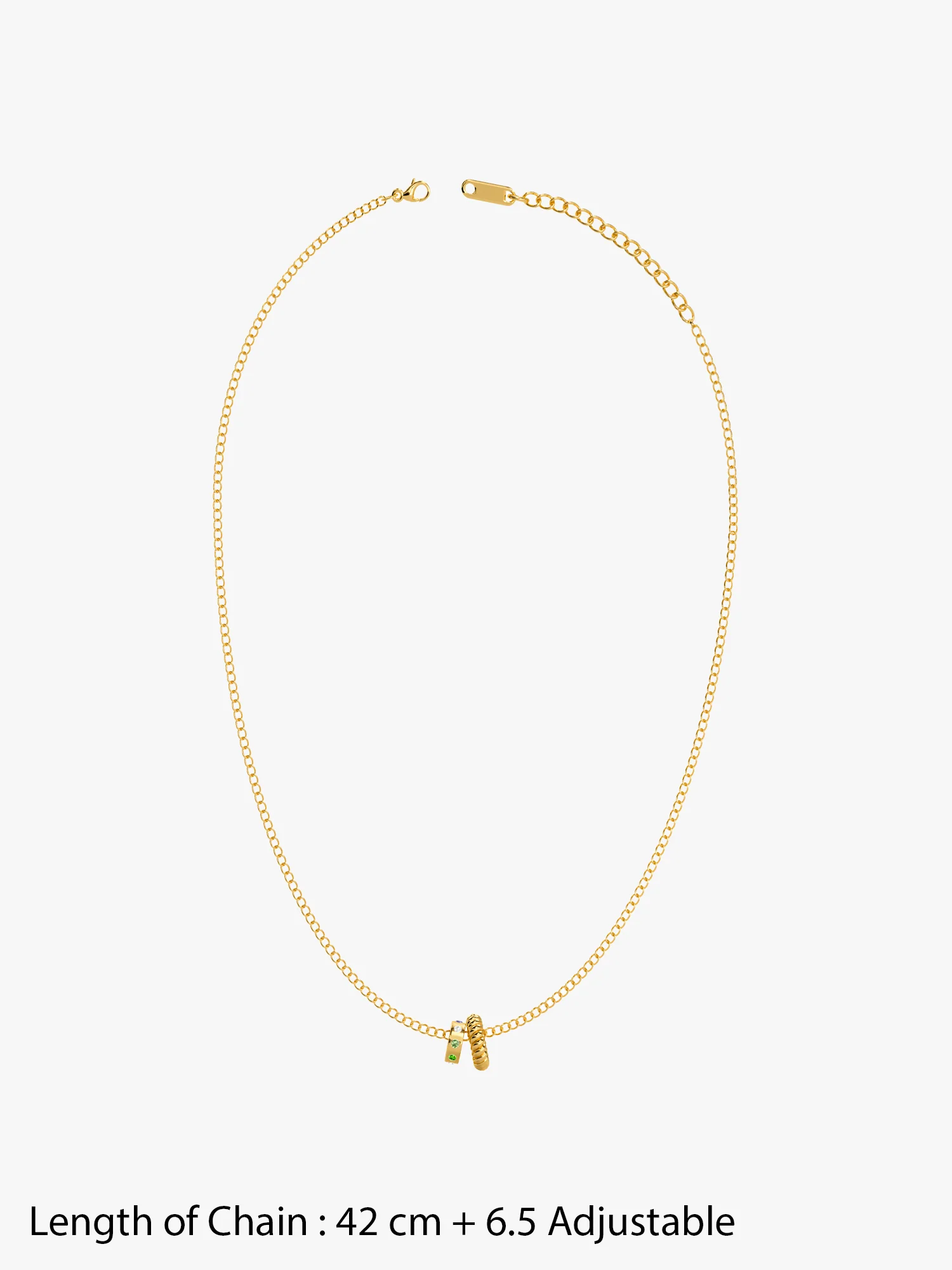 Linear Drop Gold Plated Necklace - Image 4