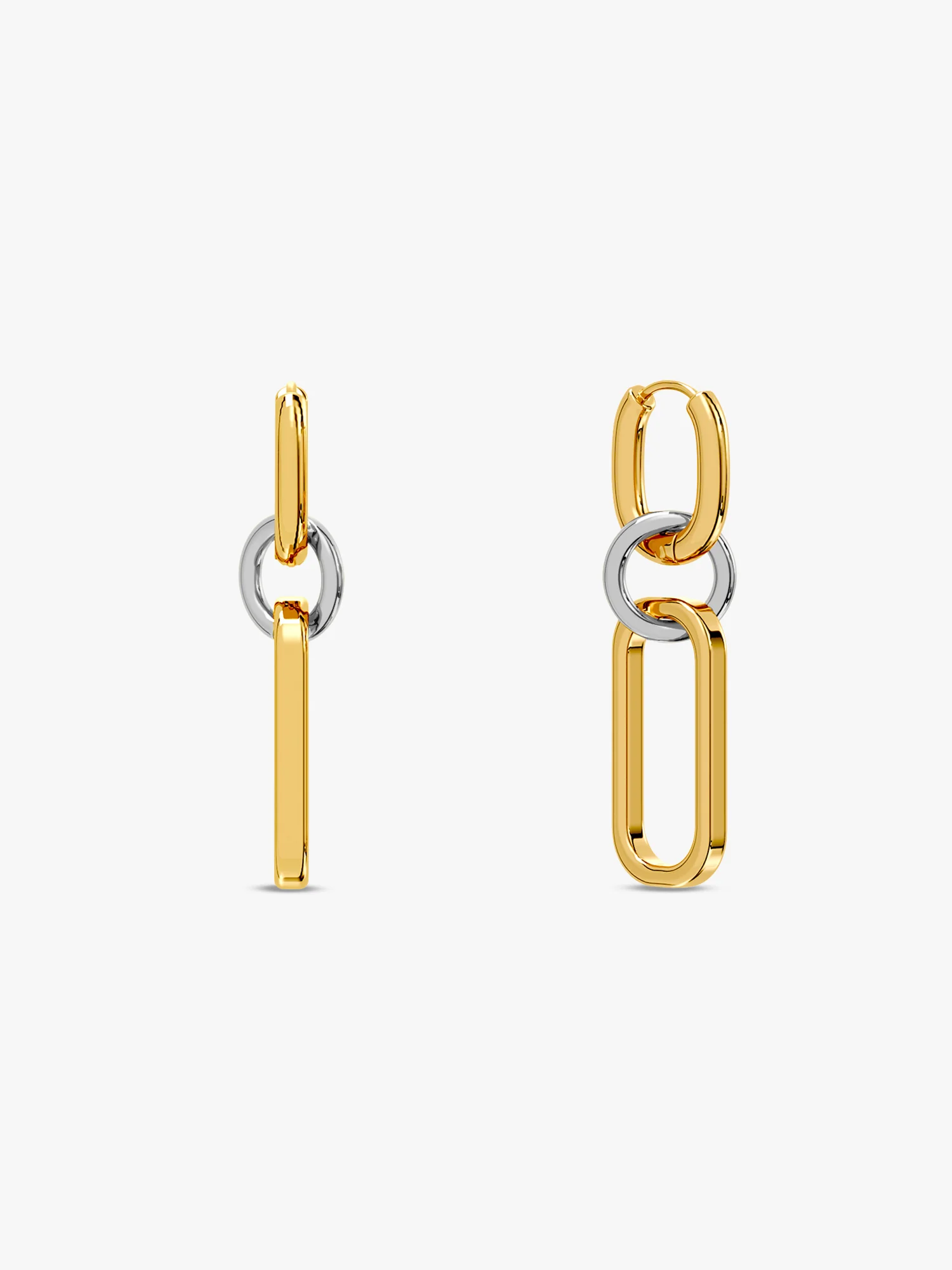Link Drop Dual Tone Earrings