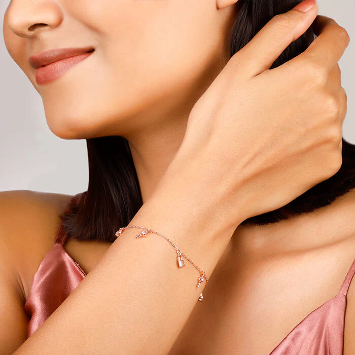Rose Gold Secure Love Bracelet - Image 3