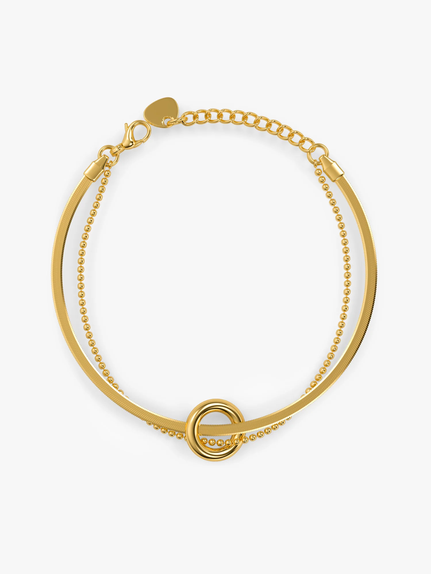 Loop Chain Gold Plated Bracelet