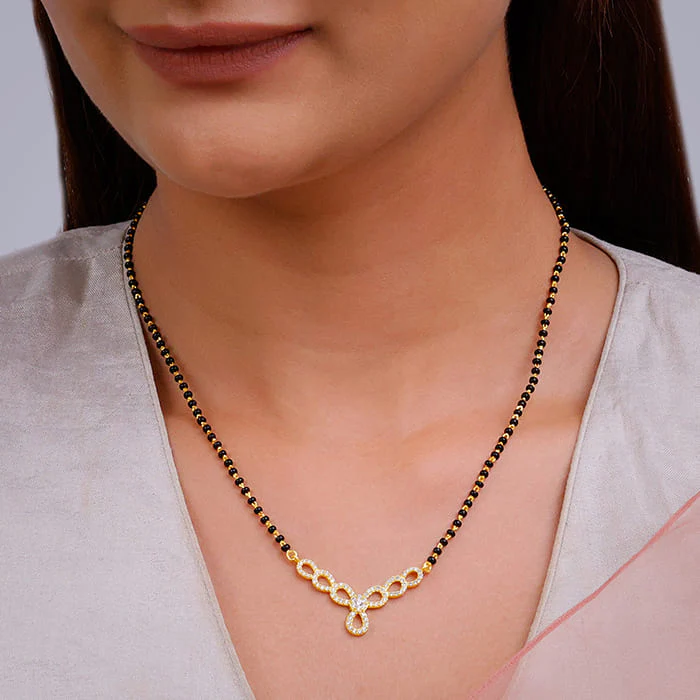Golden Enamoured In Love Mangalsutra - Image 3