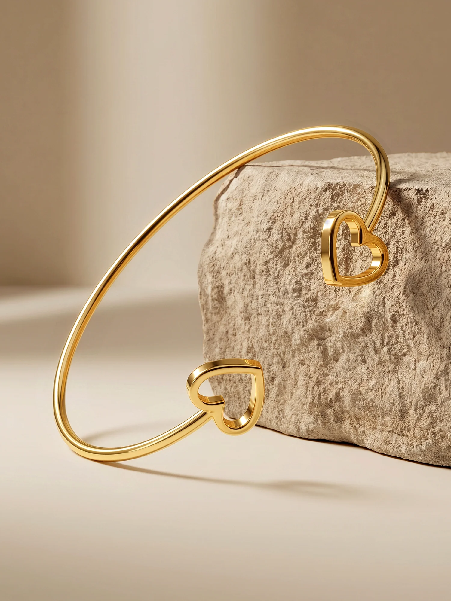 Love Loop Gold Plated Cuff Bracelet - Image 2