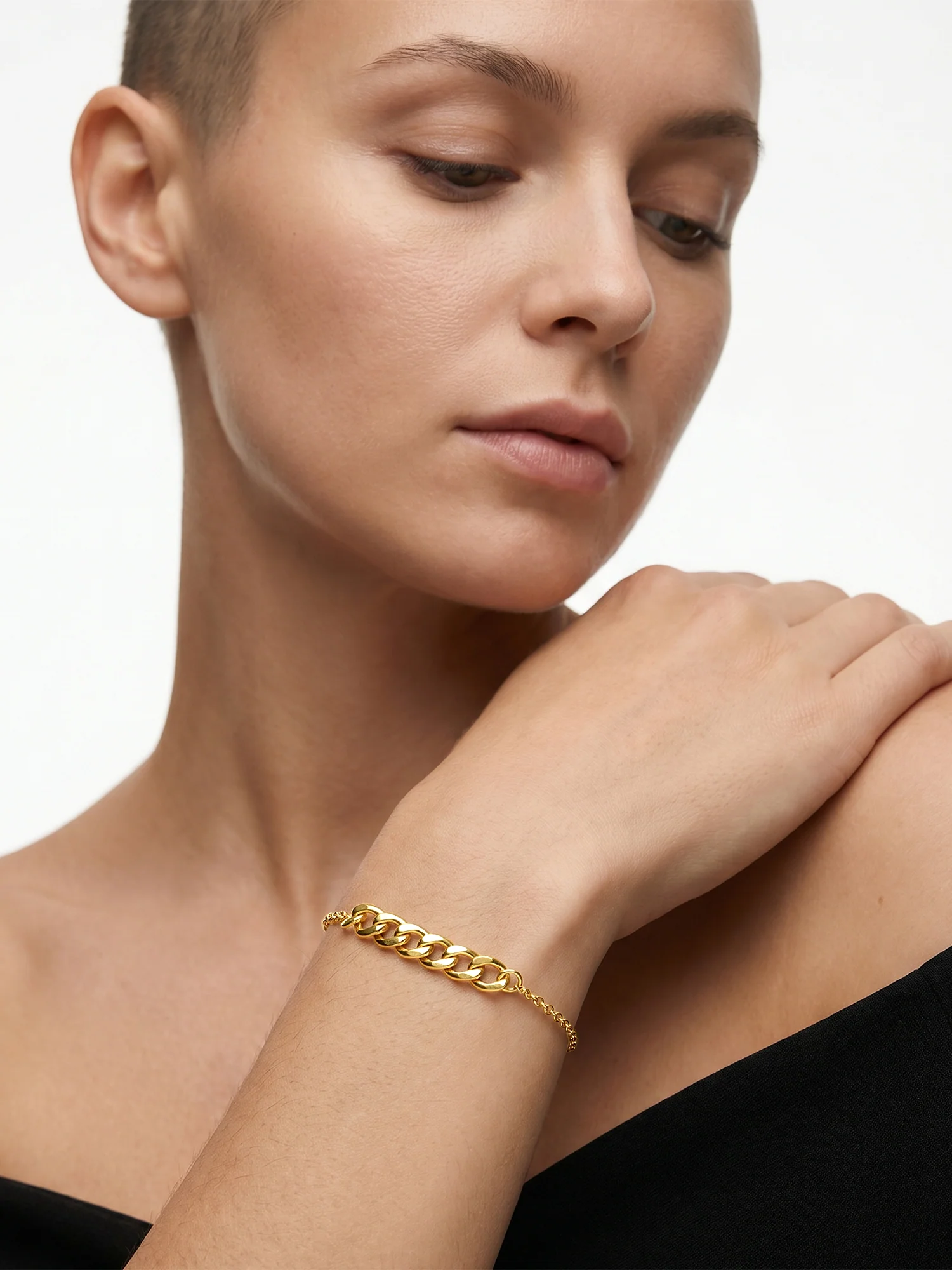 Lowkey Cuban Gold Plated Bracelet - Image 3