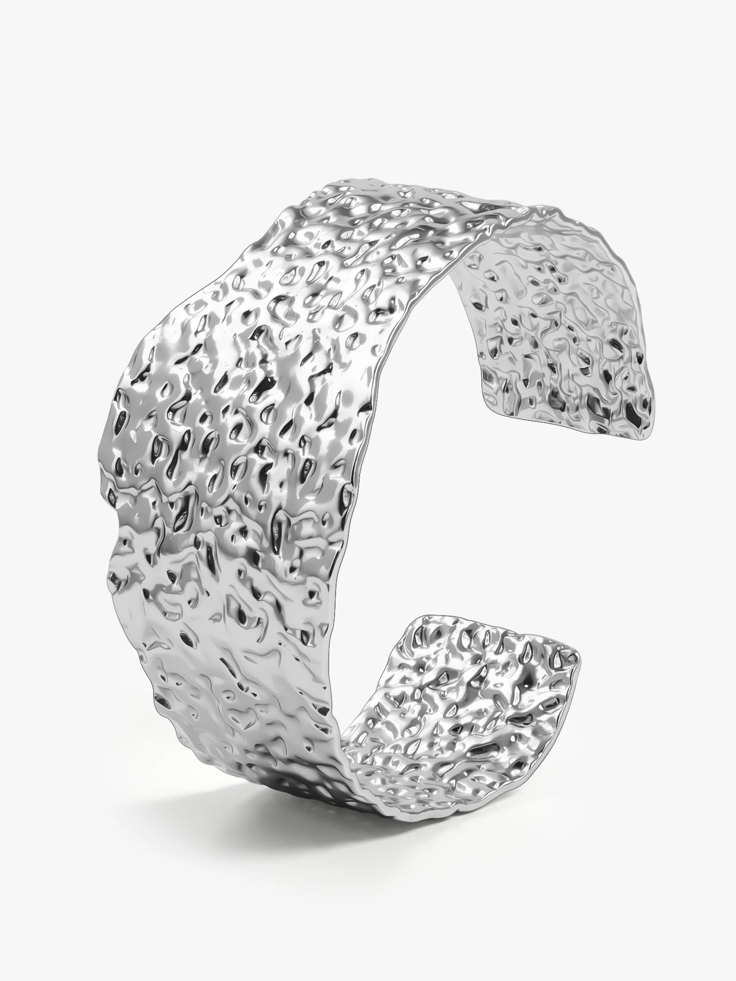 Melt Mode Rhodium Plated Cuff Bracelet - Image 4