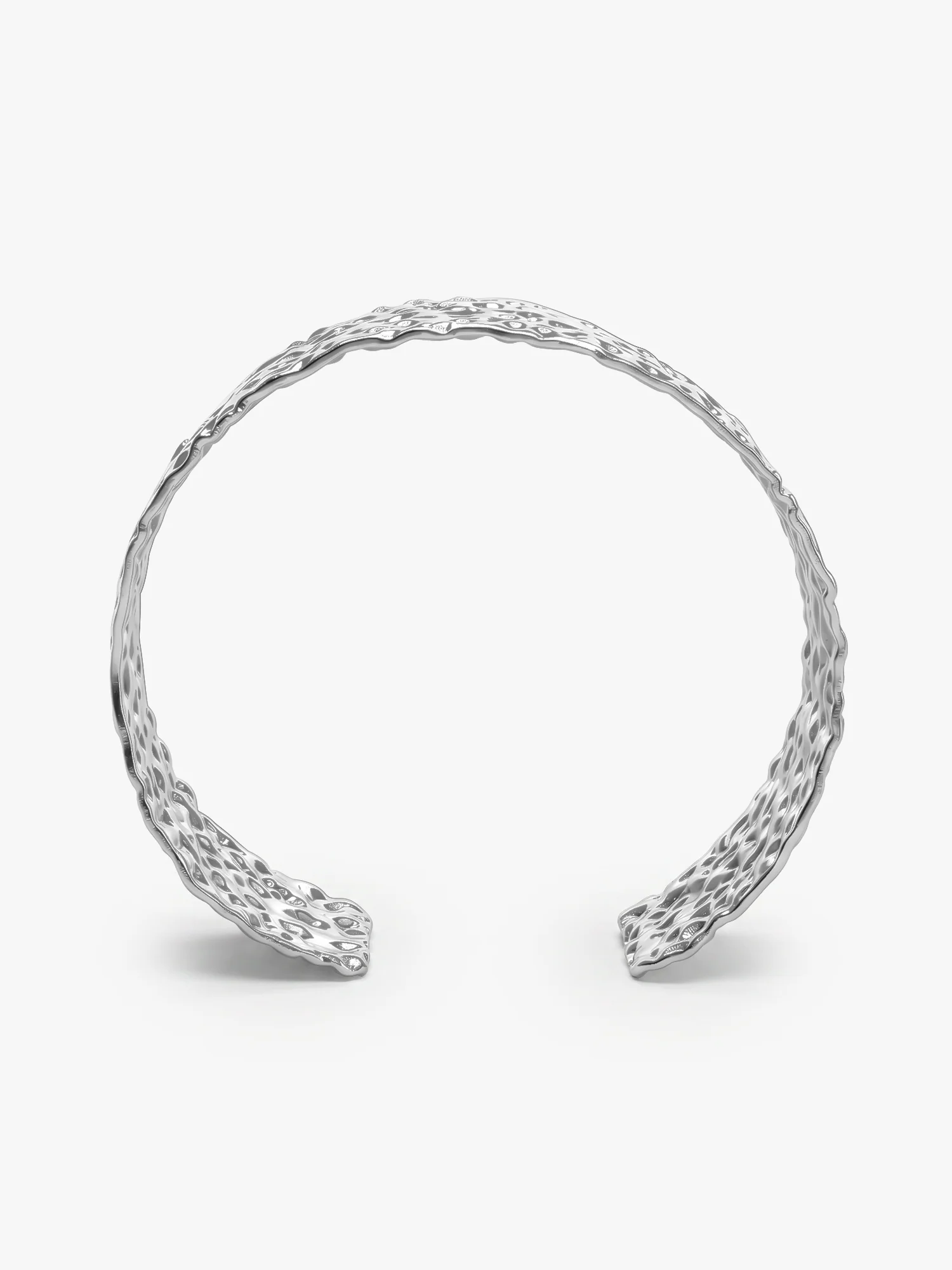 Melt Mode Rhodium Plated Cuff Bracelet - Image 5