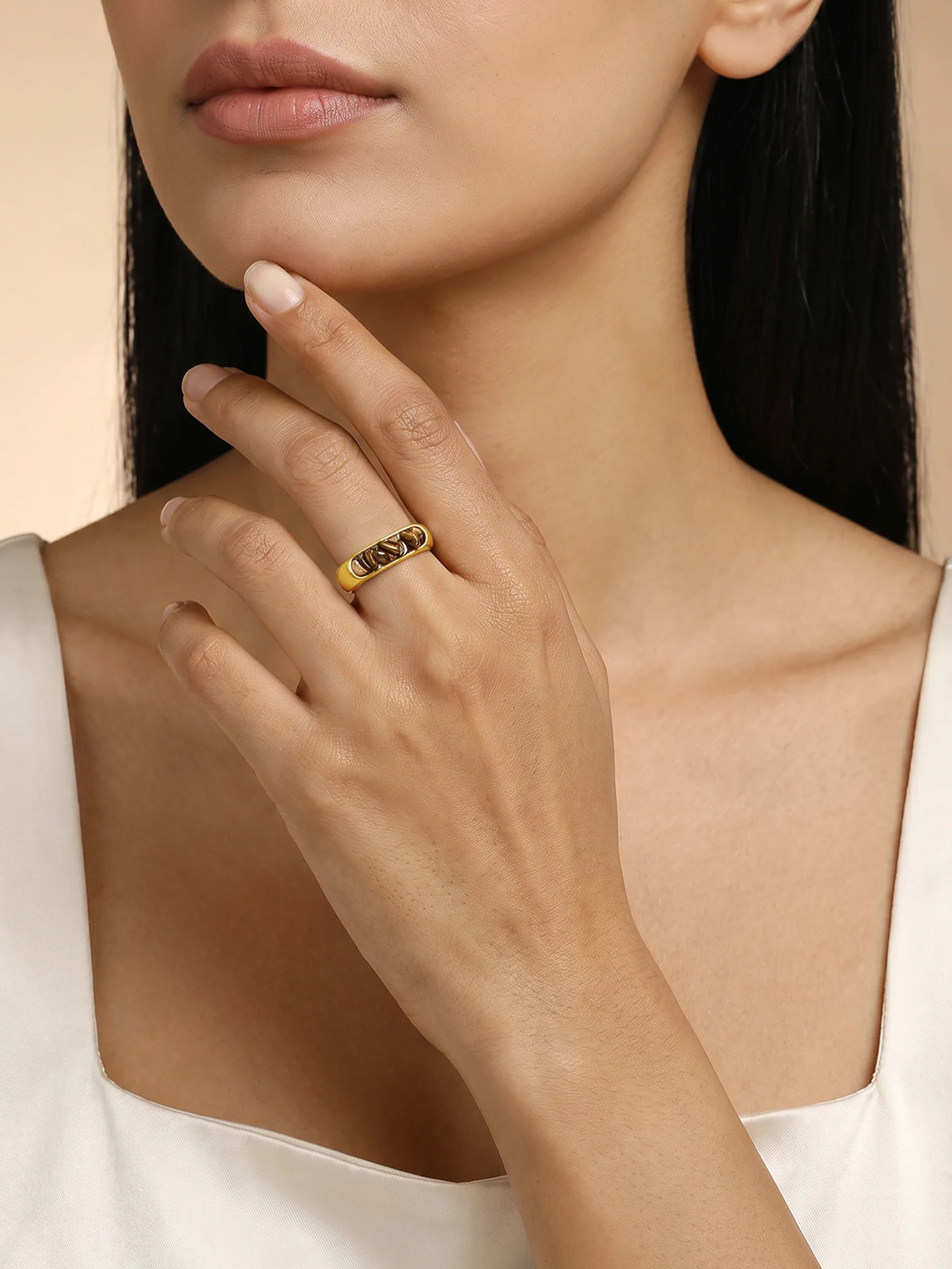 Noir Slay Gold Plated Ring (Size 14) - Image 3