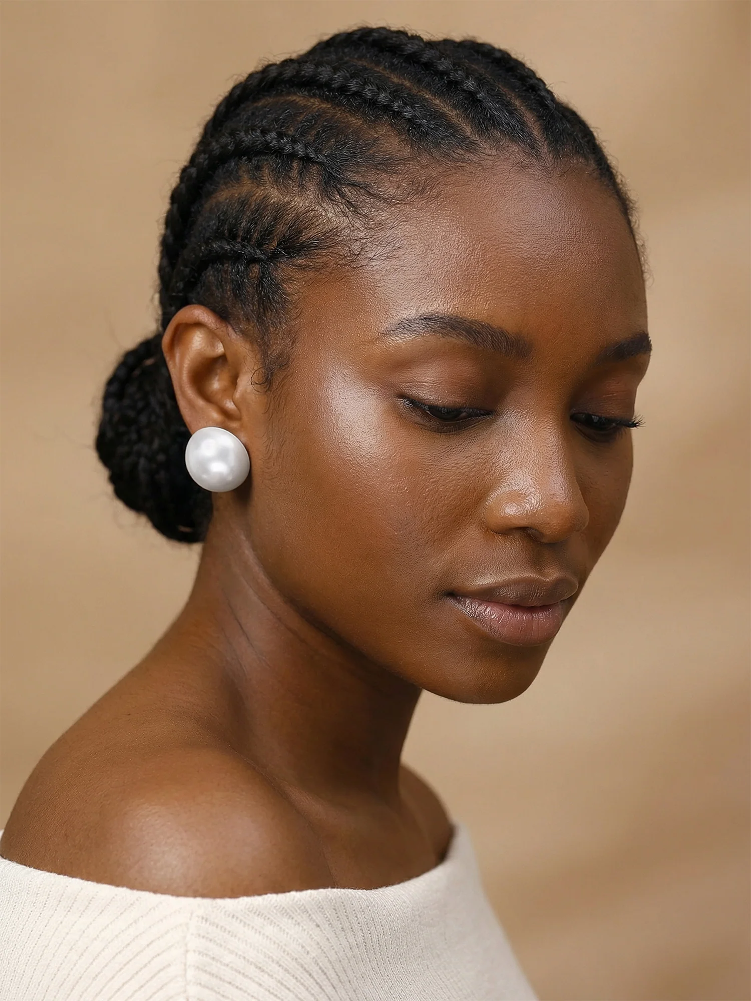 Not So Basic Pearl Gold Plated Studs - Image 3