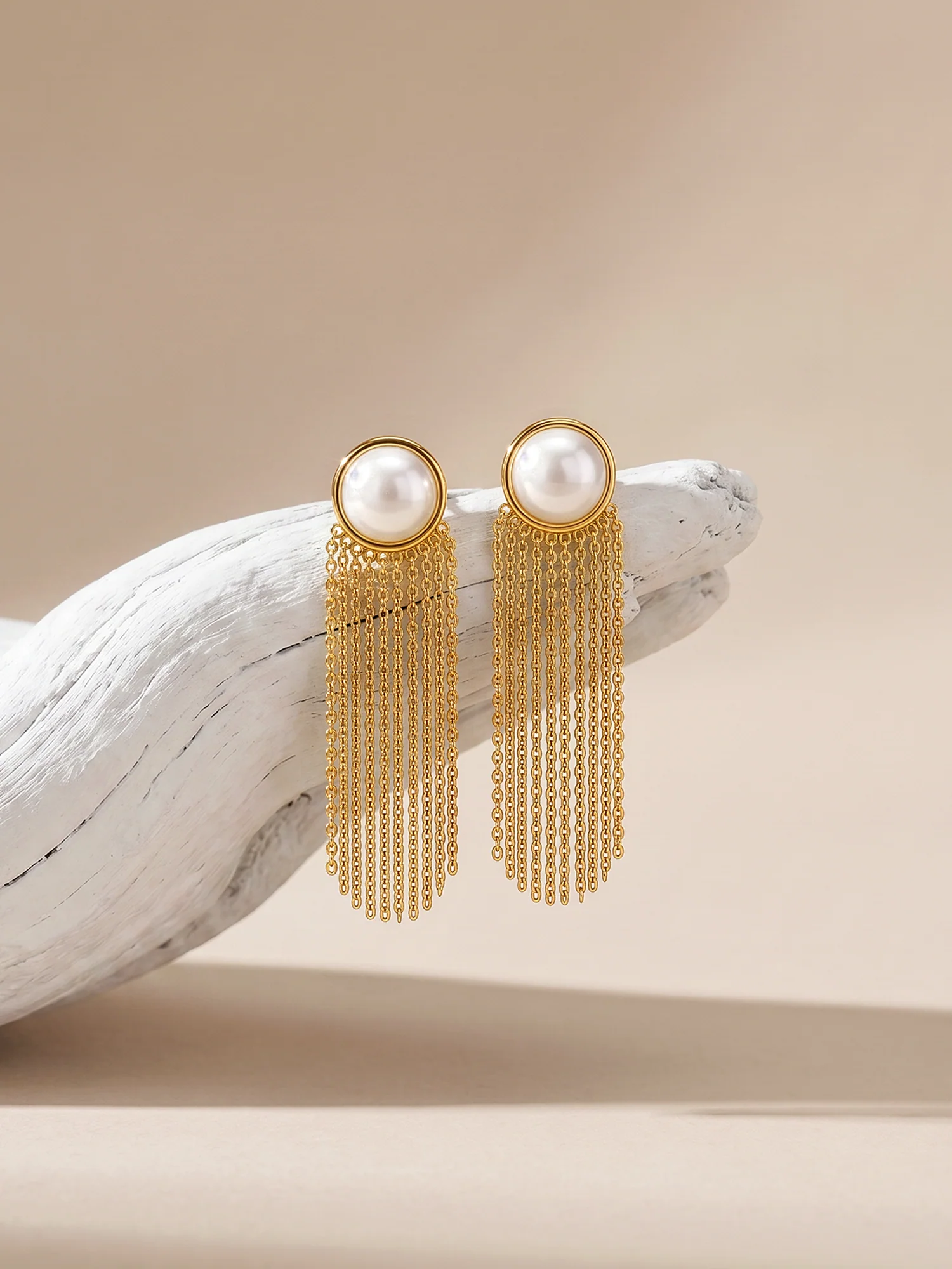 Off Duty Shine Gold Plated Earrings - Image 2