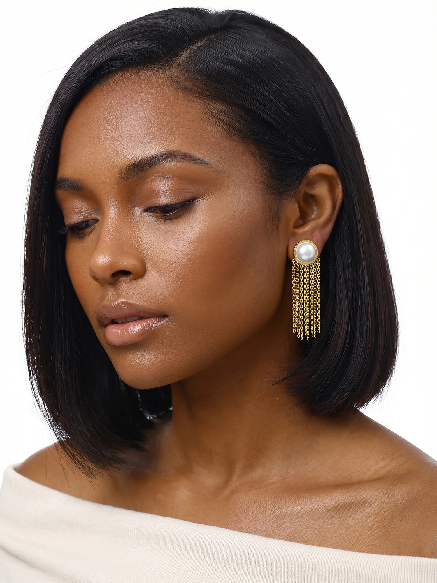 Off Duty Shine Gold Plated Earrings - Image 3