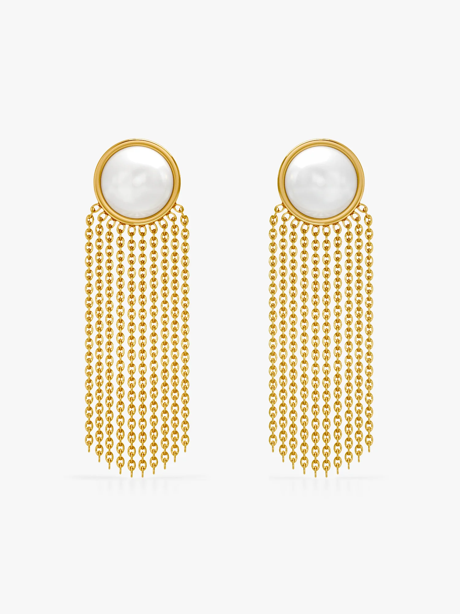 Off Duty Shine Gold Plated Earrings - Image 4