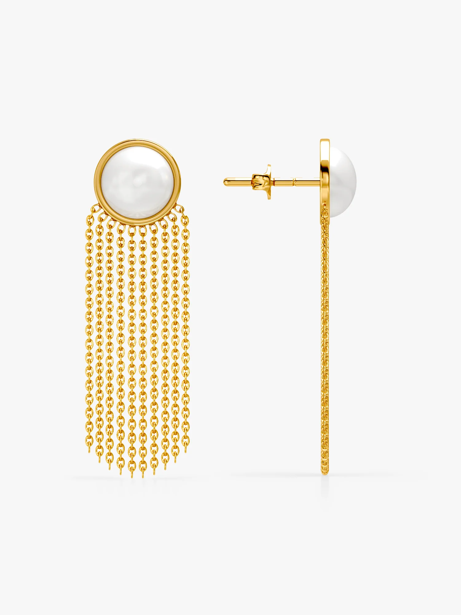 Off Duty Shine Gold Plated Earrings - Image 5