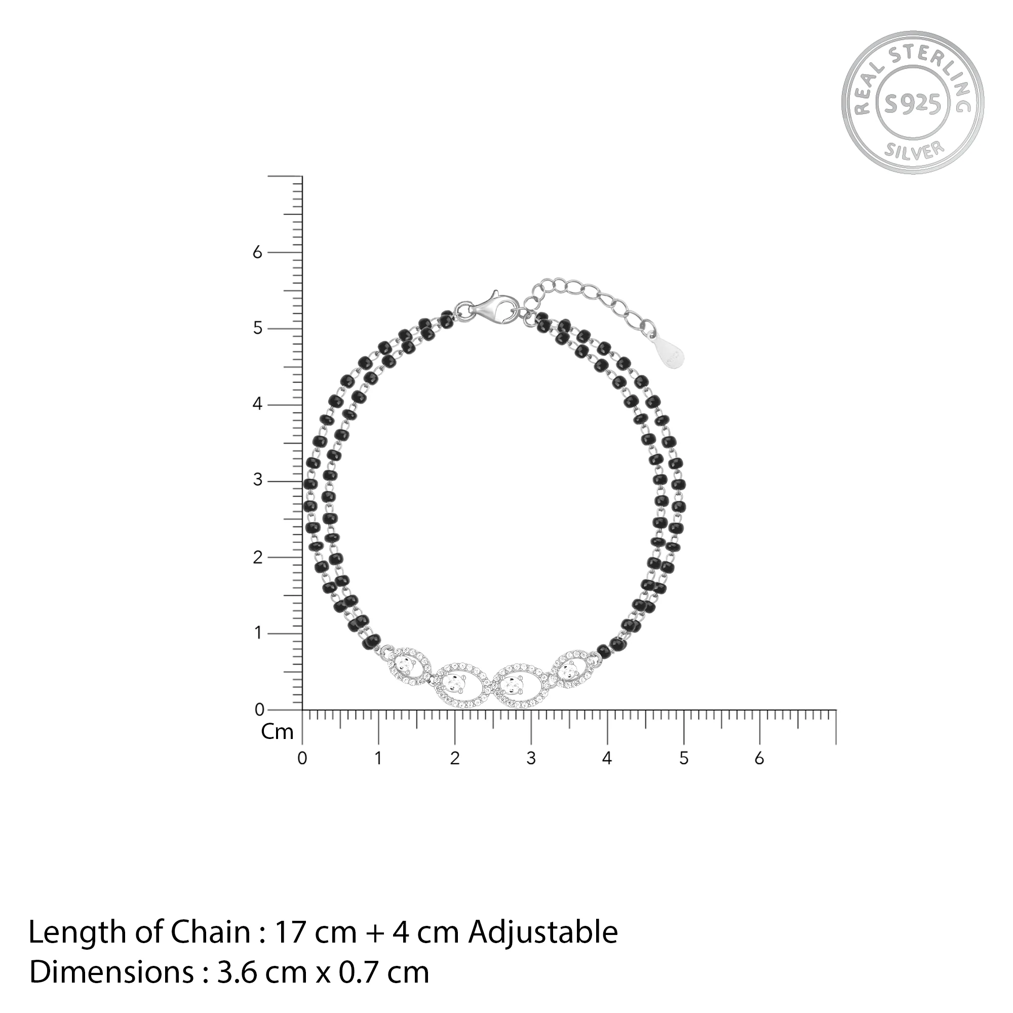 Silver Pearfection Mangalsutra Bracelet - Image 4