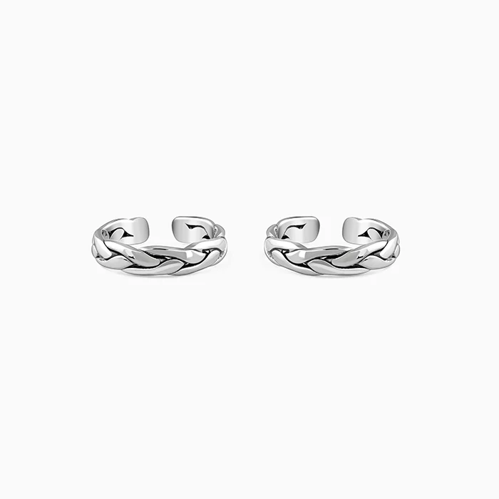 Oxidised Silver Aahana Toe Rings