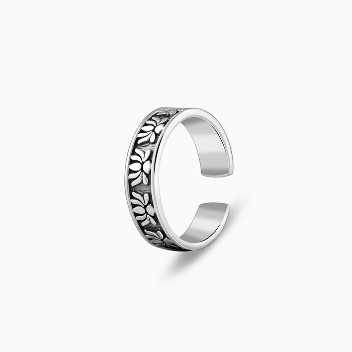 Oxidised Silver Alina Toe Rings - Image 4