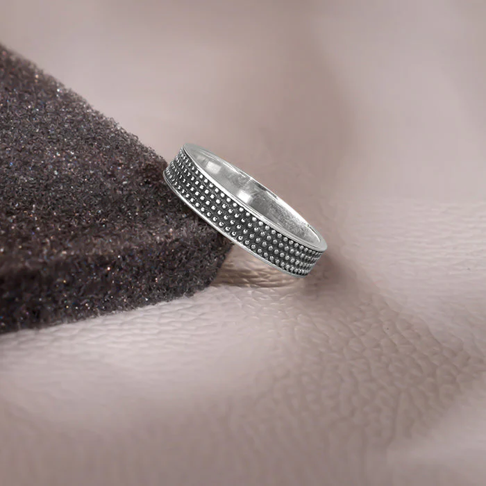 Oxidised Silver Alpha Ring For Him - Image 2