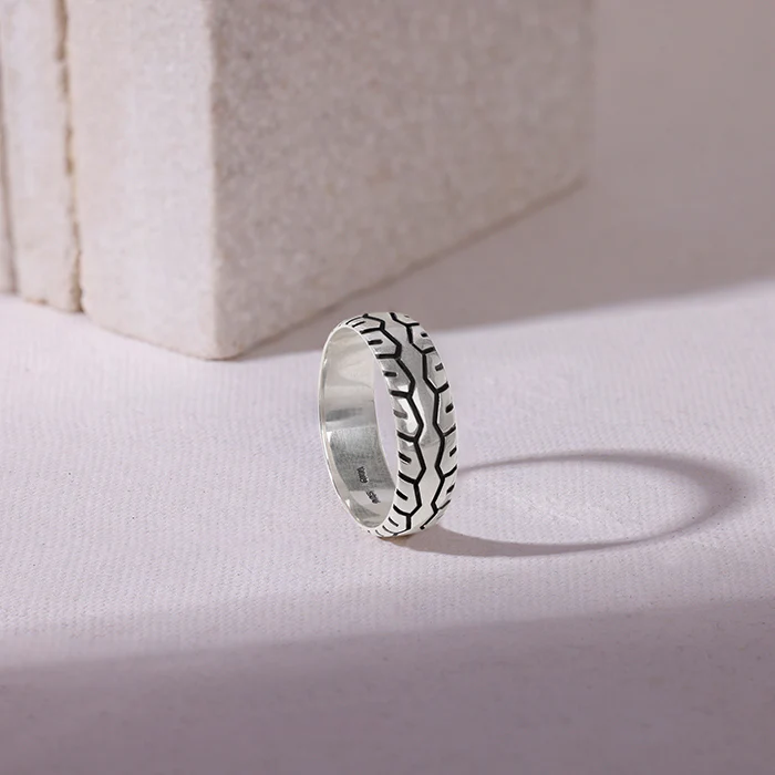 Oxidised Silver Classic Wonder Ring For Him - Image 2
