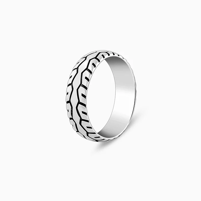 Oxidised Silver Classic Wonder Ring For Him - Image 4