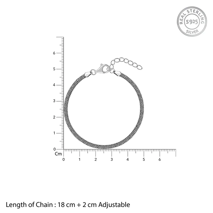 Oxidised Silver Glitter Strand Bracelet - Image 4