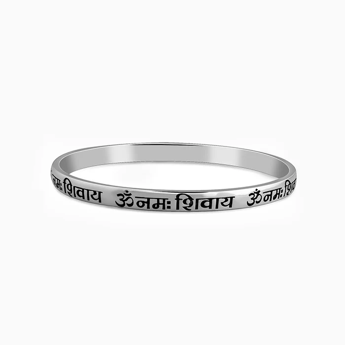 Oxidised Silver Harvik Kada For Him