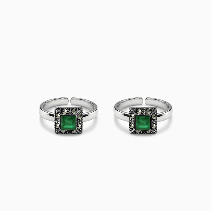 Oxidised Silver Iraja Toe Rings
