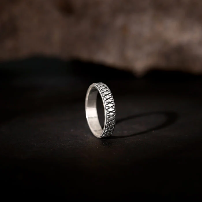 Oxidised Silver Knight's Desire Ring For Him - Image 2
