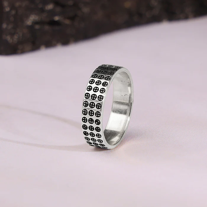 Oxidised Silver Lucifer Ring For Him - Image 2