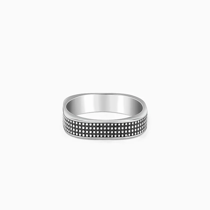 Oxidised Silver Meraki Ring For Him