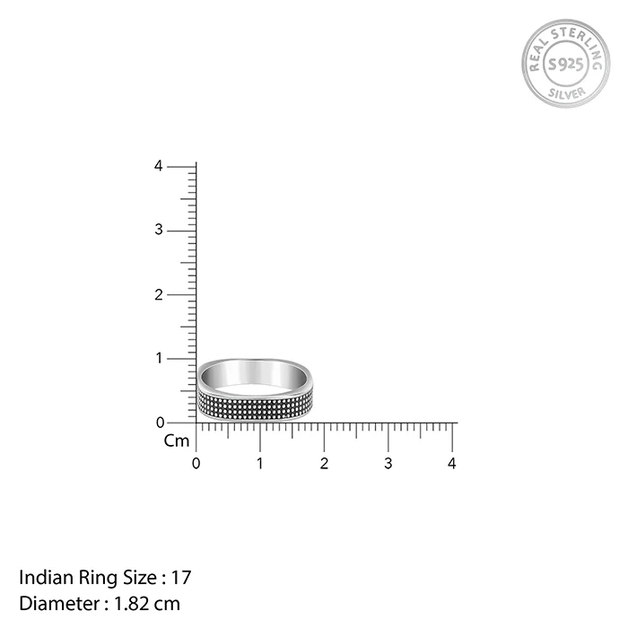 Oxidised Silver Meraki Ring For Him - Image 5