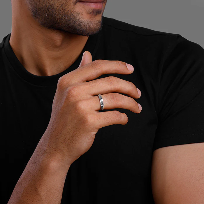 Oxidised Silver Mystique Ring For Him - Image 3