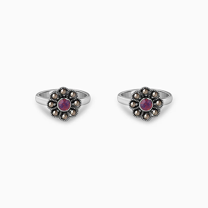 Oxidised Silver Roopali Toe Rings