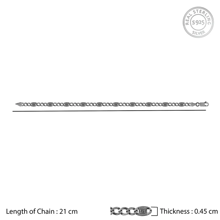 Oxidised Silver Shadow Loop Bracelet For Him - Image 4