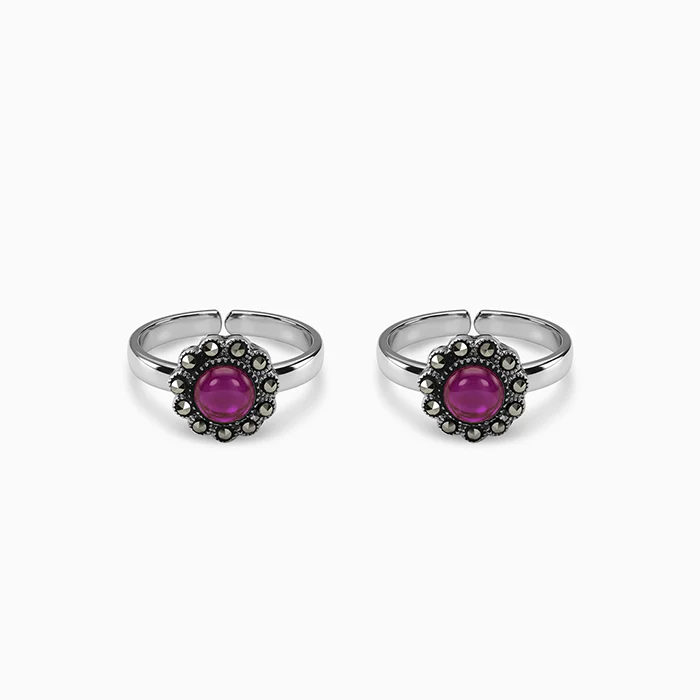 Oxidised Silver Smitha Toe Rings