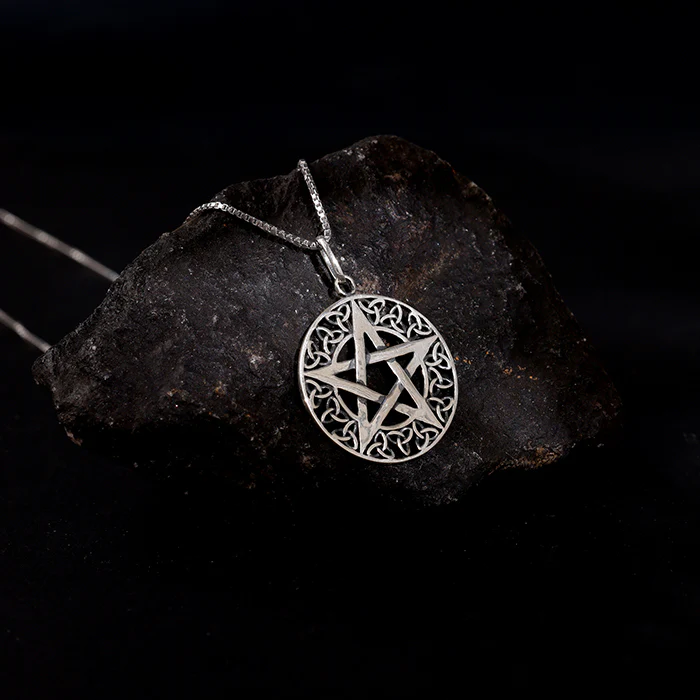 Oxidised Silver Star Pendant With Box Chain For Him - Image 2