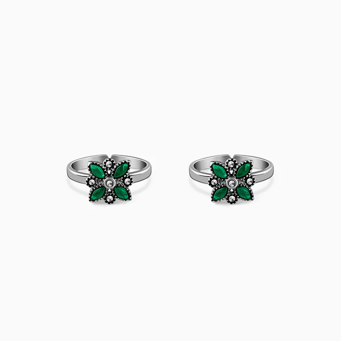 Oxidised Silver Tanvi Toe Rings