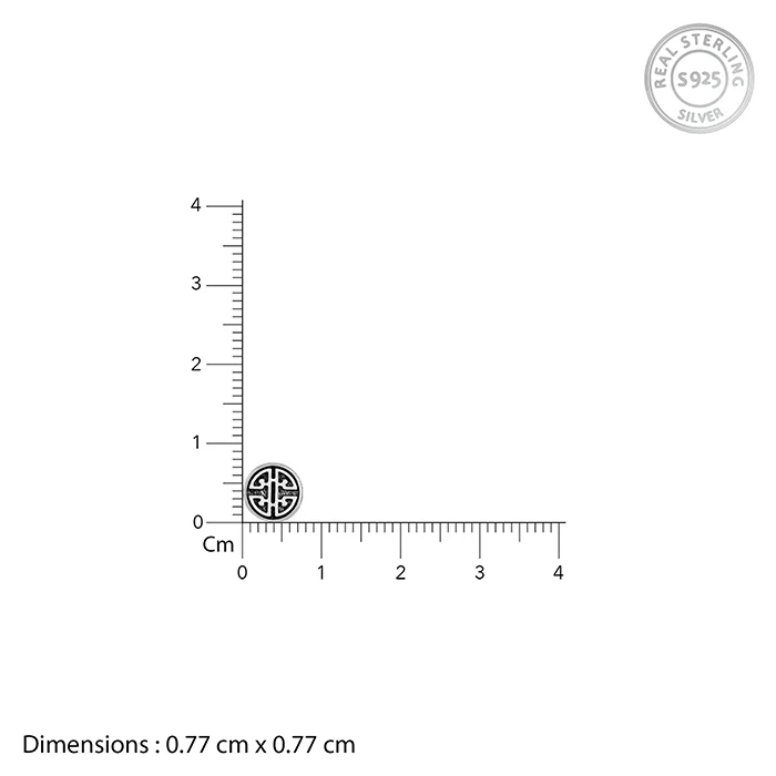 Oxidised Zen Circle Stud For Him - Image 7