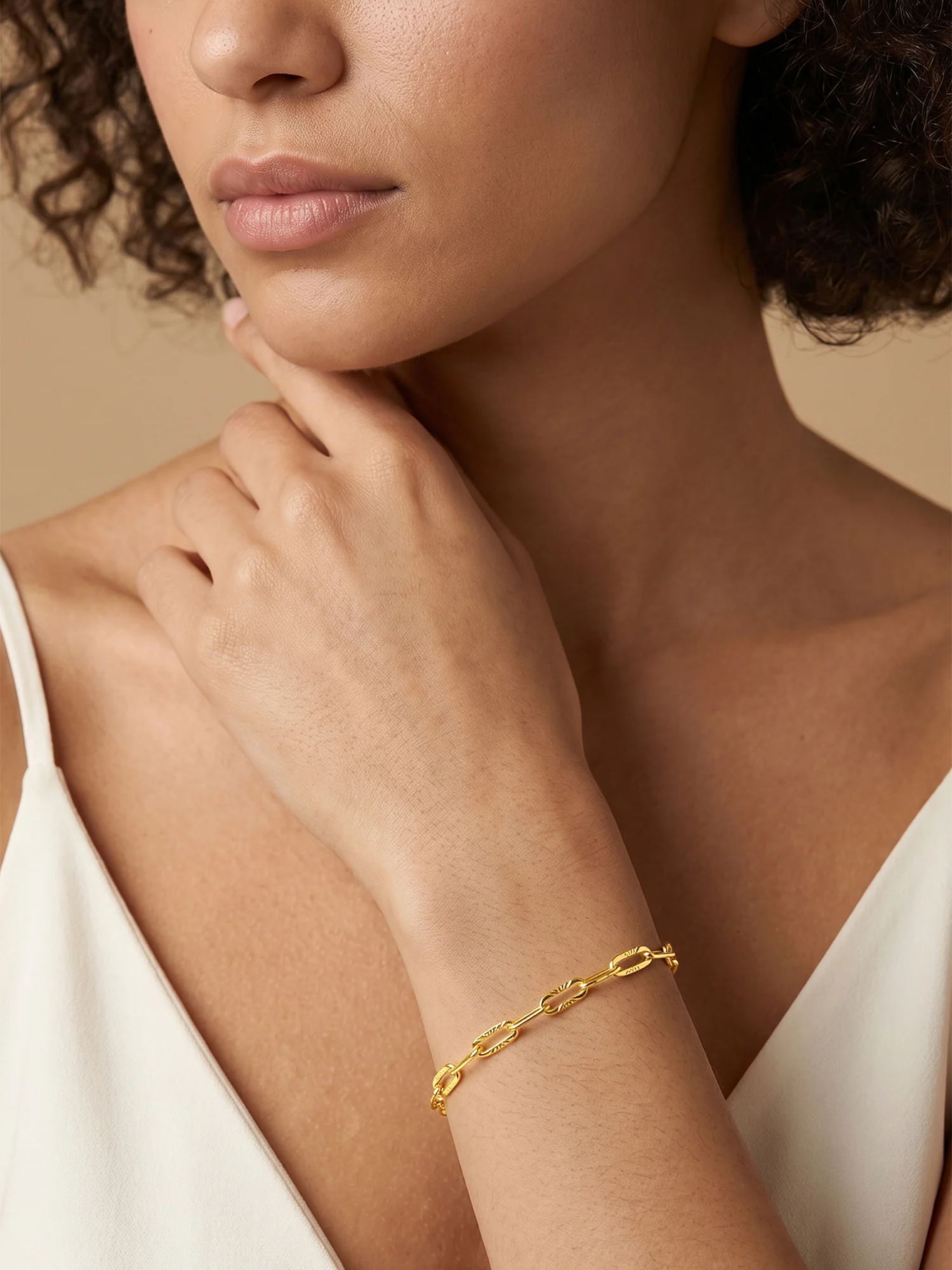 Paperclip Loop Gold Plated Bracelet - Image 3