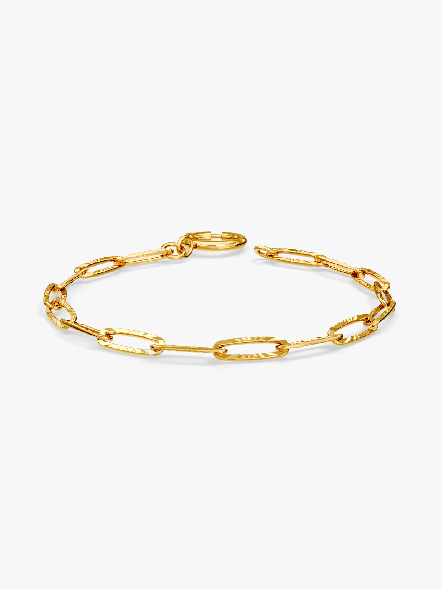 Paperclip Loop Gold Plated Bracelet - Image 4