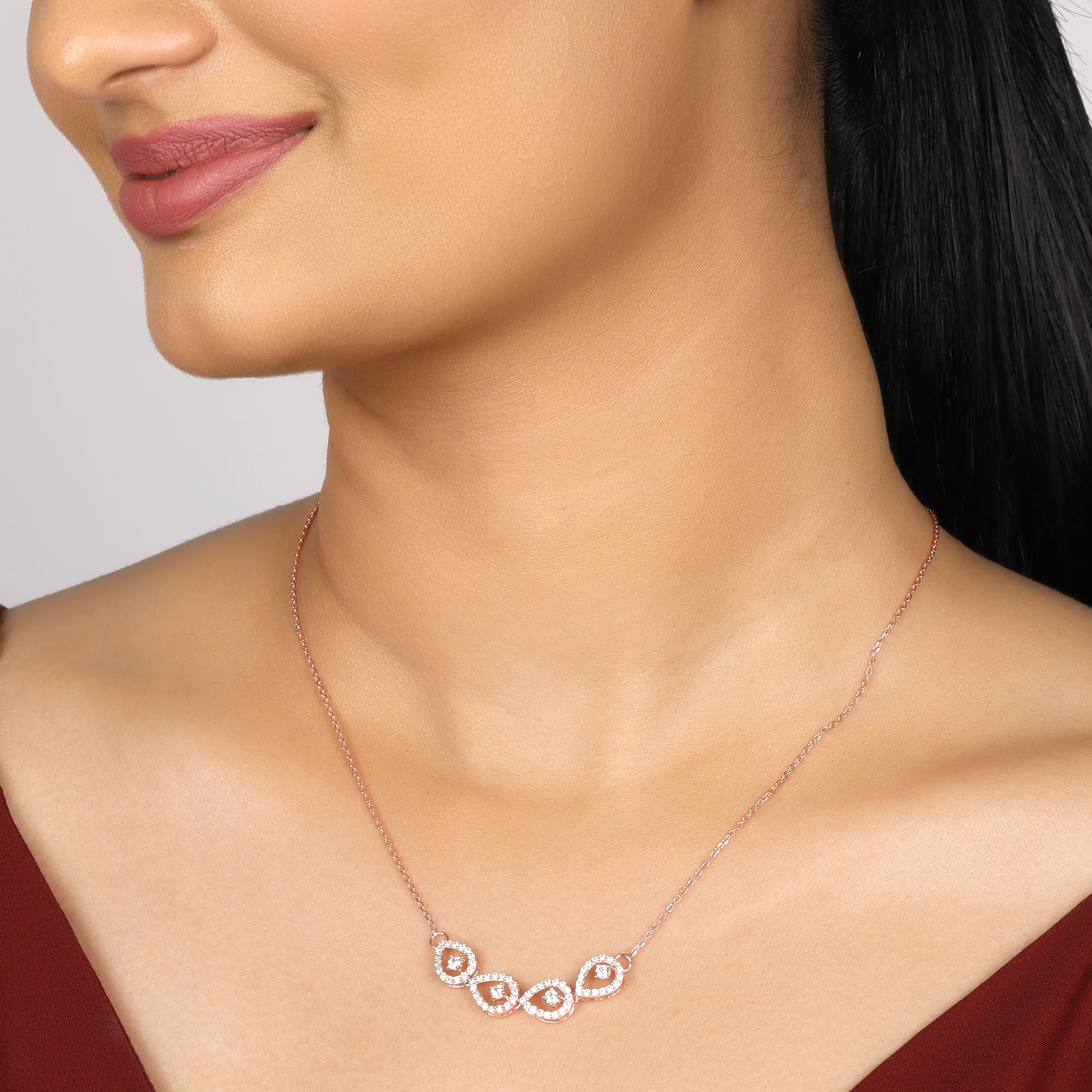 Rose Gold Peary Love Necklace - Image 3