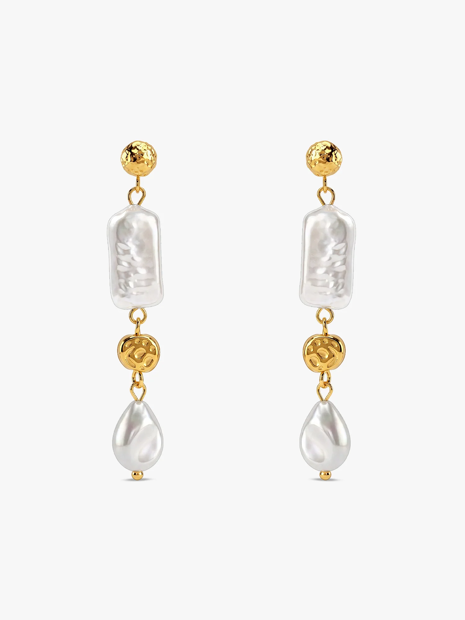 Pearl Bar Babe Gold Plated Earrings - Image 4
