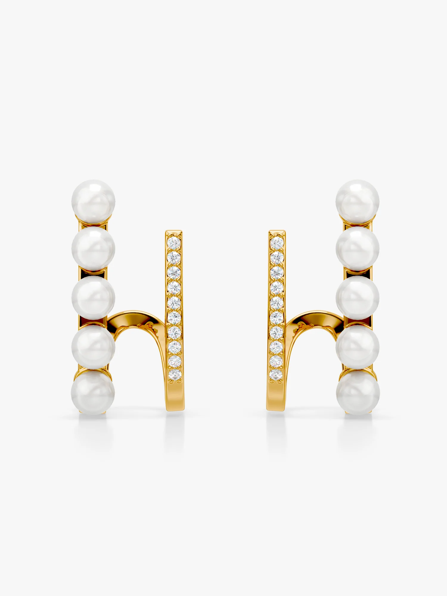 Pearl Core Gold Plated Earrings - Image 4