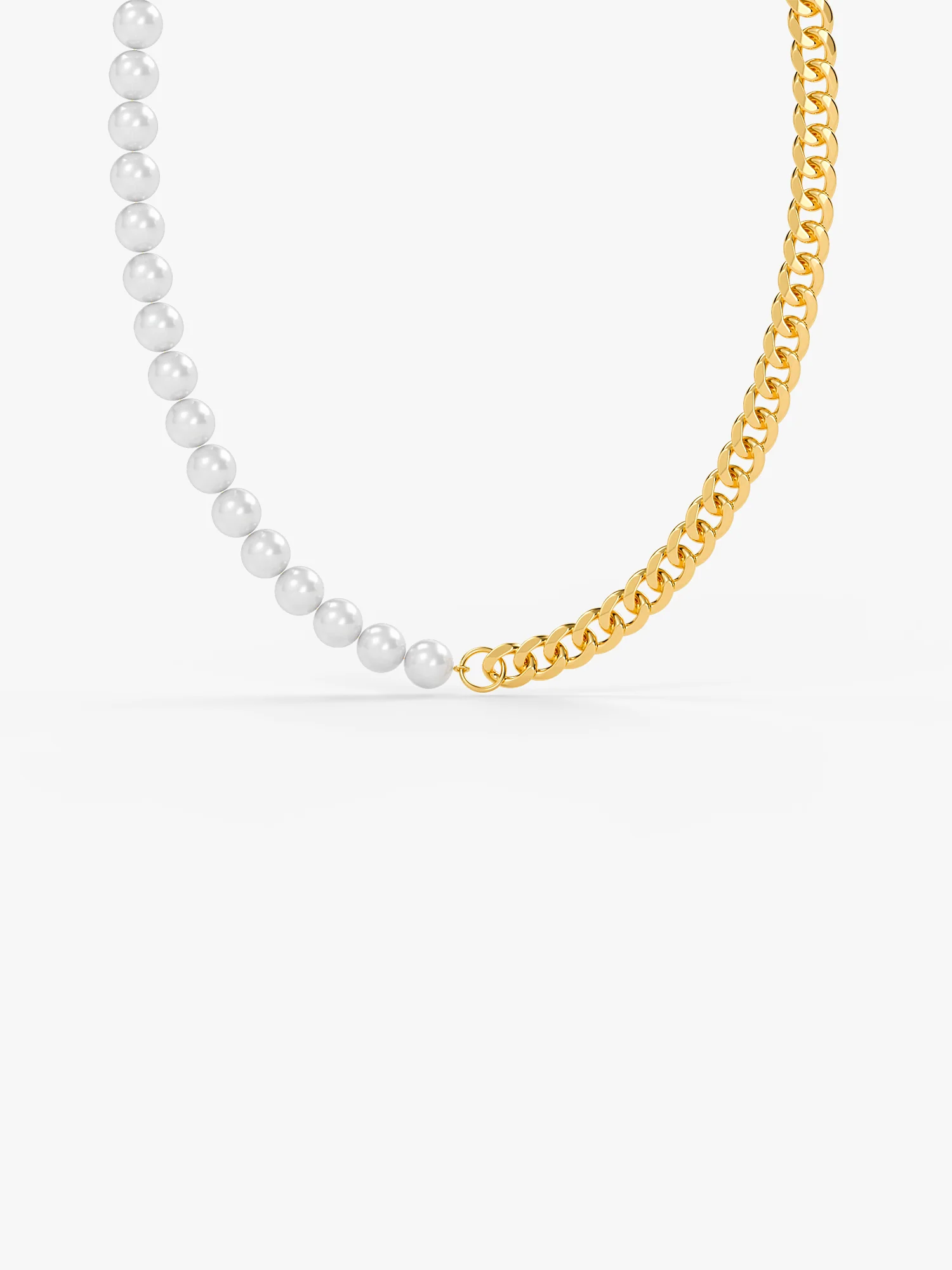 Pearl Layer Love Gold Plated Necklace