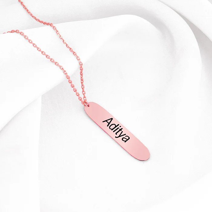 Personalised Rose Gold Charming Two Sided Necklace - Image 3