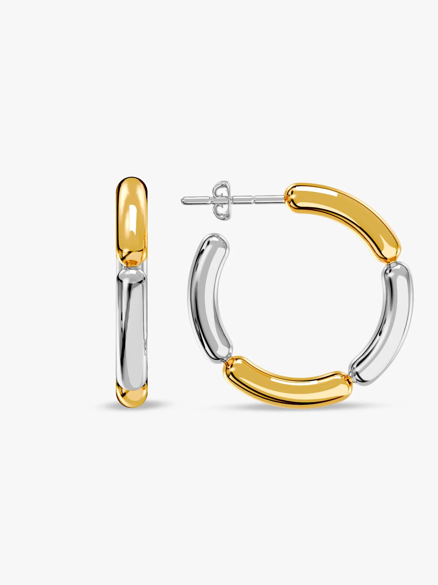 Plot Twist Gold Plated Hoop Earrings - Image 5