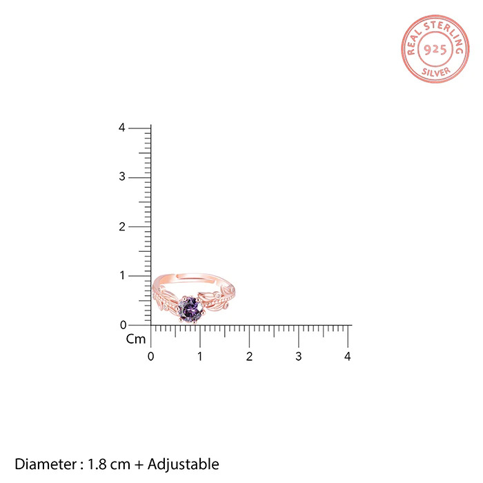 Rose Gold Amethyst Ring - Image 6
