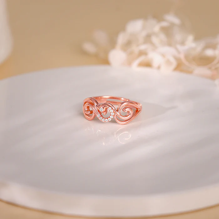 Rose Gold Admiring Peacock Ring - Image 2