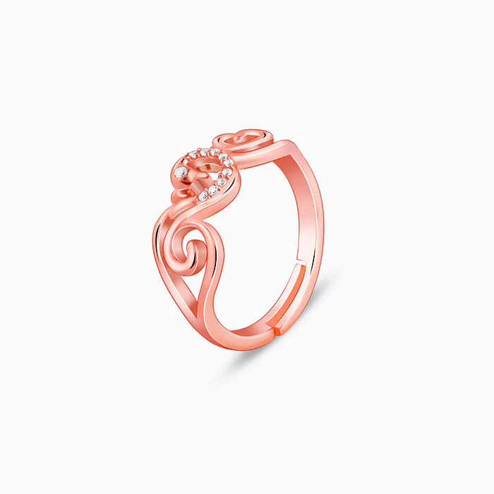 Rose Gold Admiring Peacock Ring - Image 4