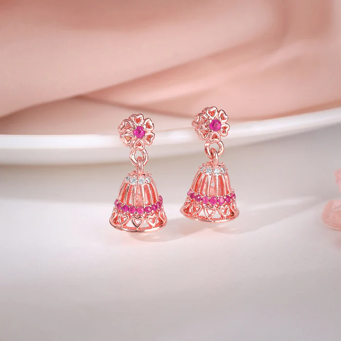 Rose Gold Ahilya Jhumki - Image 2