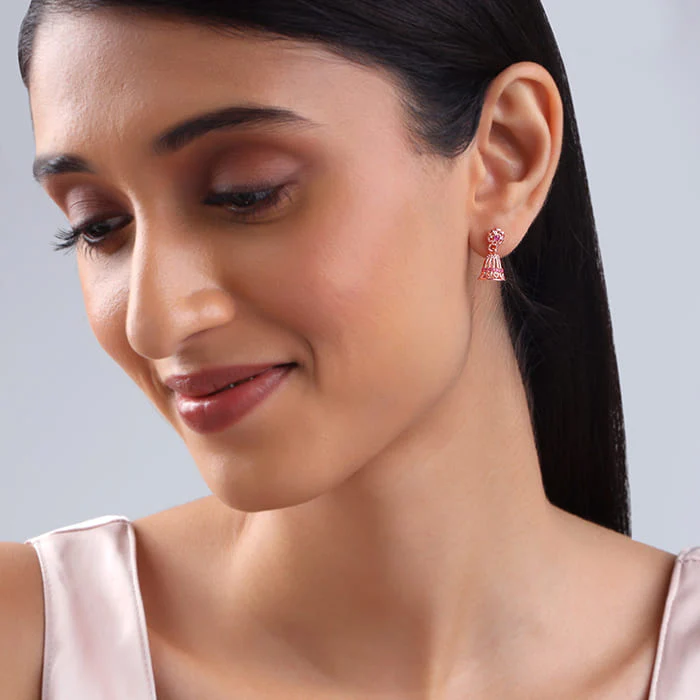 Rose Gold Ahilya Jhumki - Image 3